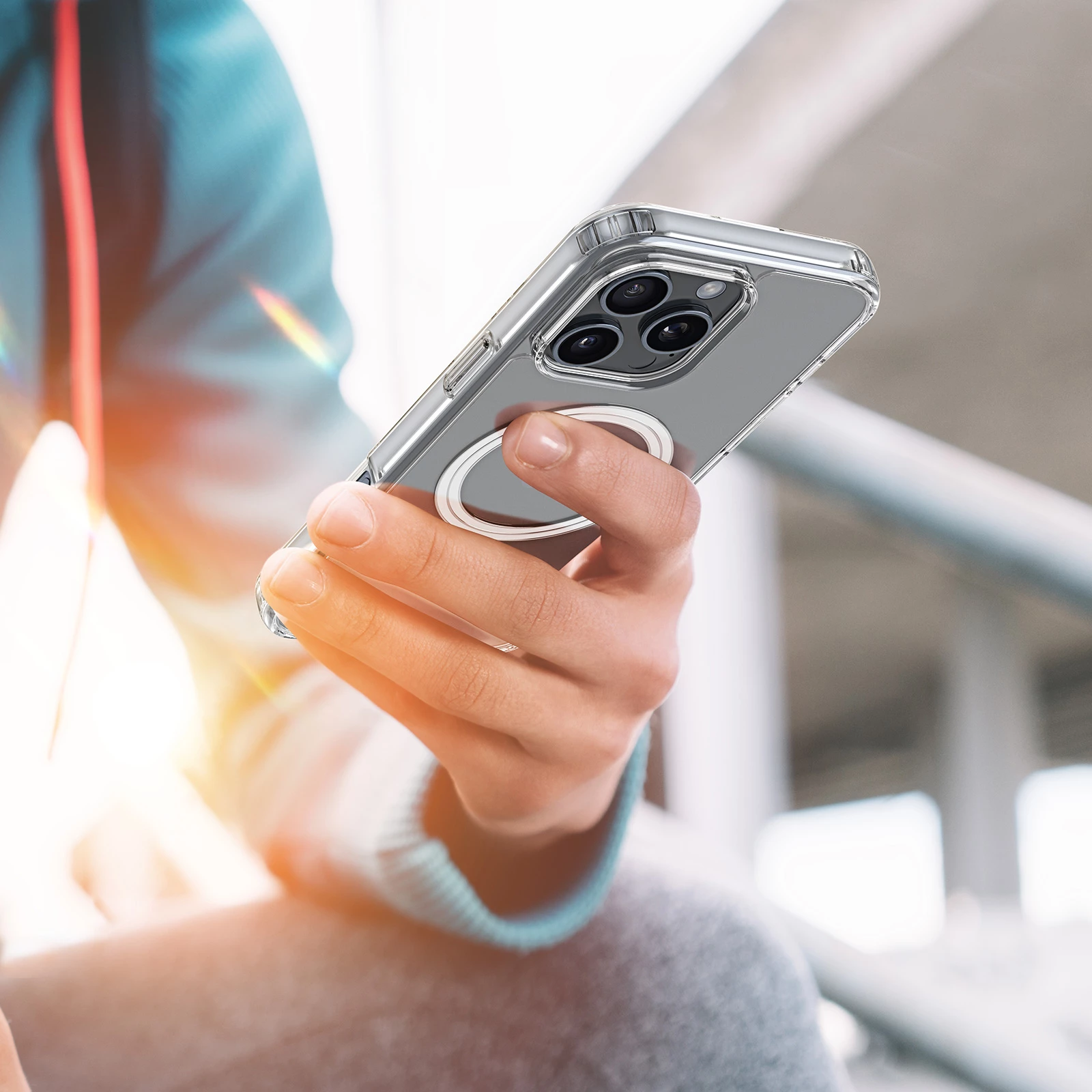 Mbështjellës Dux Ducis Clin Mag për iPhone 16 Pro, MagSafe, transparent