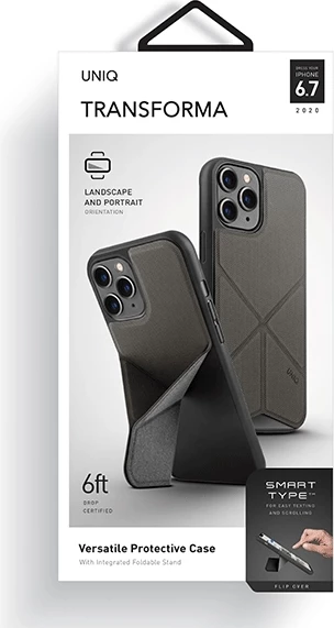 Mbështjellës UNIQ Transforma për iPhone 12 Pro Max, gri
