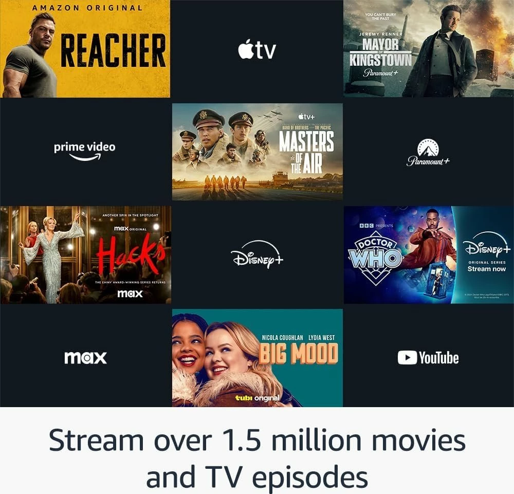 Stick streaming Amazon Fire TV Stick 4K 3rd Gen (2024) 8GB, Wi‑Fi 6, i zi, set me telekomandë Alexa