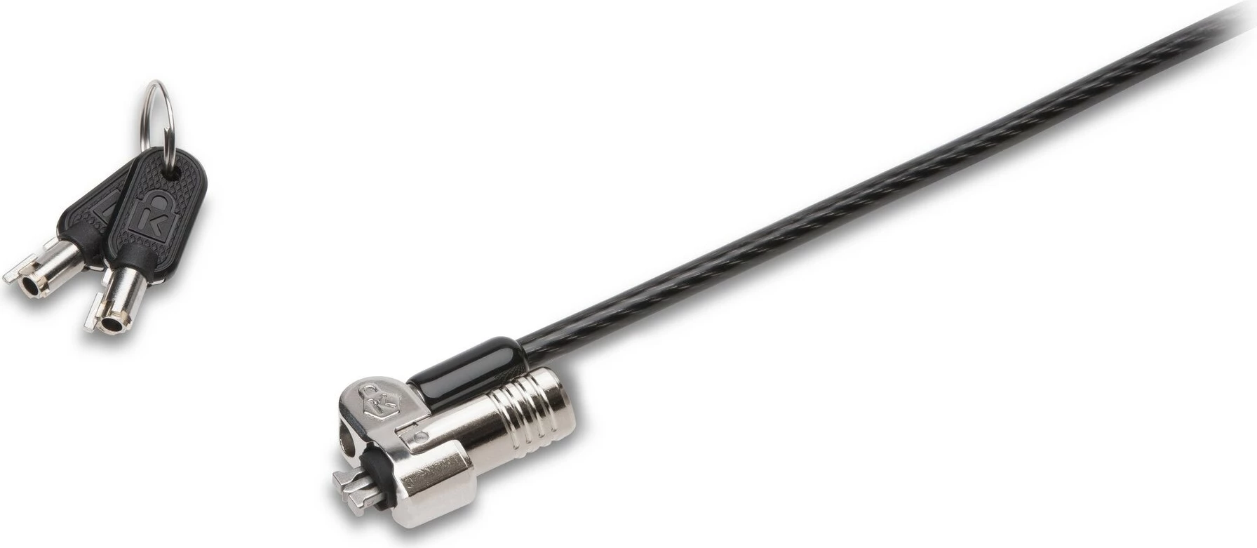 Kabëll sigurie Kensington NanoSaver, me çelës, 1.8m, për laptop, ngjyrë e zezë/inoks