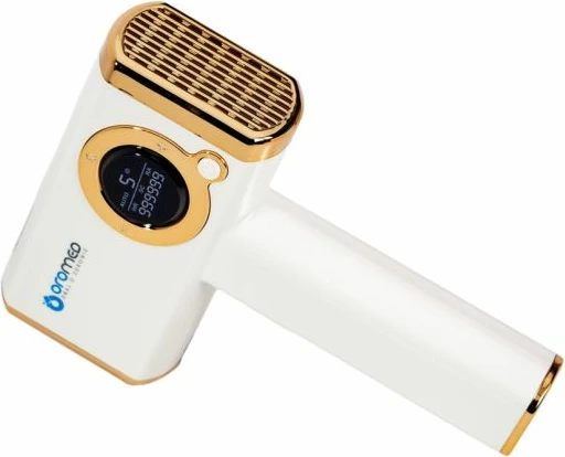 Epilator laser oromed ORO-IPL ICE, i bardhë dhe i artë, set me 3 koka