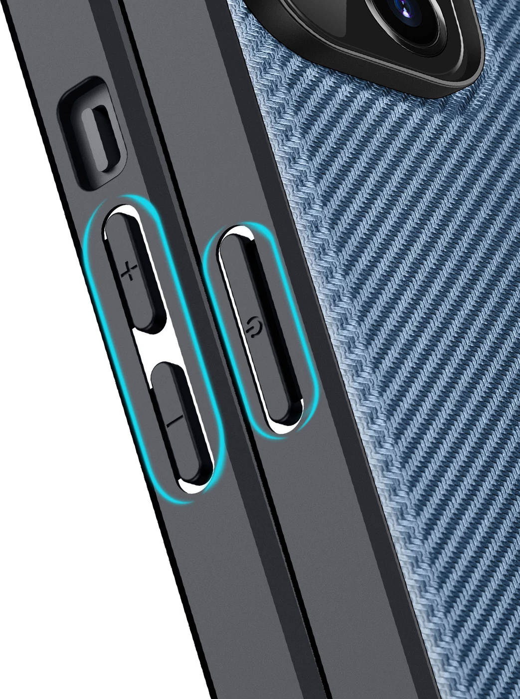 Mbështjellës Dux Ducis Fino për iPhone 14 Plus, najlon, Blu