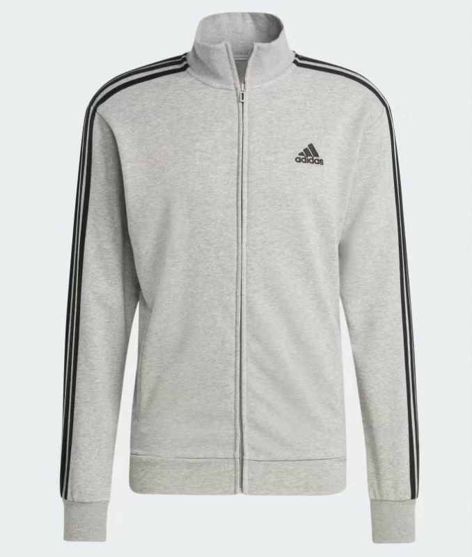 Trenerka adidas me Vija 3-stripes French Terry për Meshkuj, ngjyrë gri [Madhësia: S]