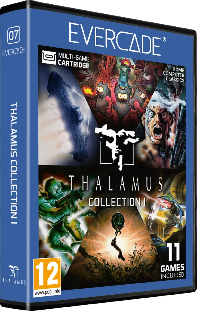 Kartrixh lojërash Evercade Thalamus Collection 1, 11 lojëra, PEGI 12