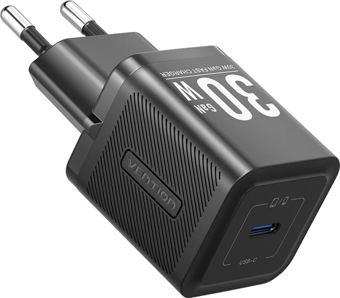 Karikues rrjeti Vention FEZW0-EU, 30W, GaN, USB-C, i zi
