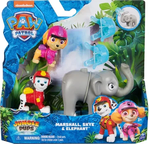Paw Patrol Jungle Pups - Marshall, Skye & Elephant Figures