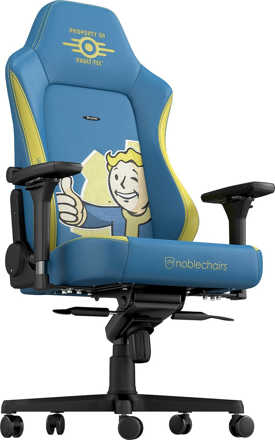 Karrige gaming noblechairs HERO, edicion Fallout Vault-Tec, blu/verdhë