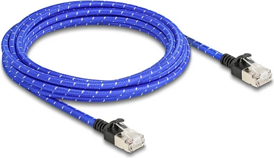 Kabllo rrjeti DeLOCK RJ45 Cat6a U/FTP Slim 3 m, 10 Gbit/s, blu