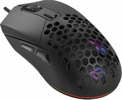 Maus gaming Sandberg FlexCover 6D 640-28, 12800 DPI, 6 butona, USB 2.0, RGB LED, 2 kapakë ndërrues, e zezë