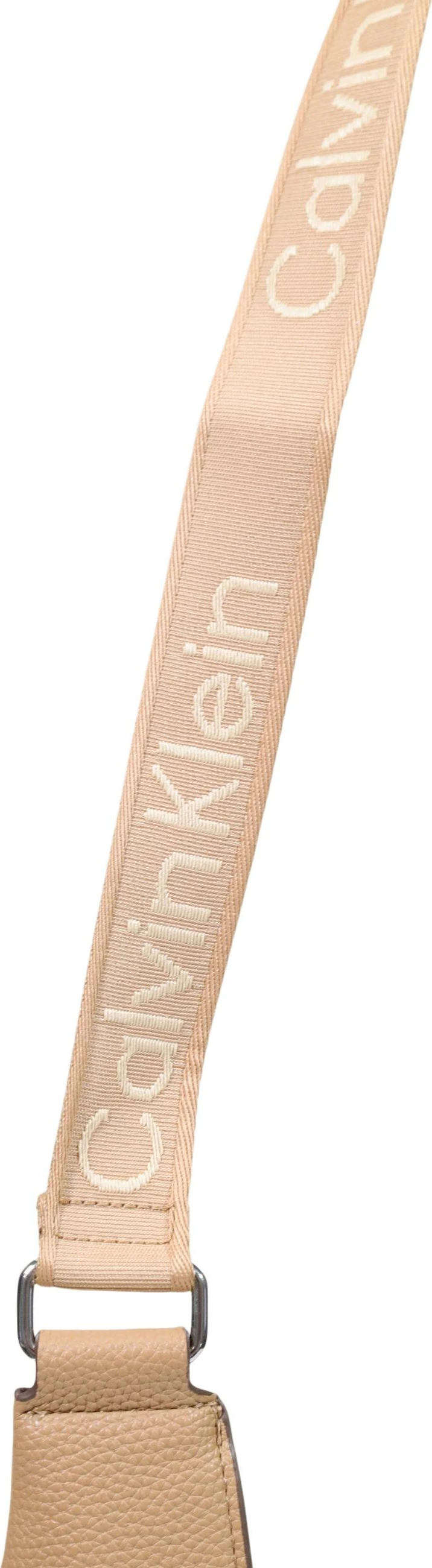Çantë krahu femra Calvin Klein WEBBING ADJ STRAP LARGE SHOULDER LV04F3643G, bezhë e çelët