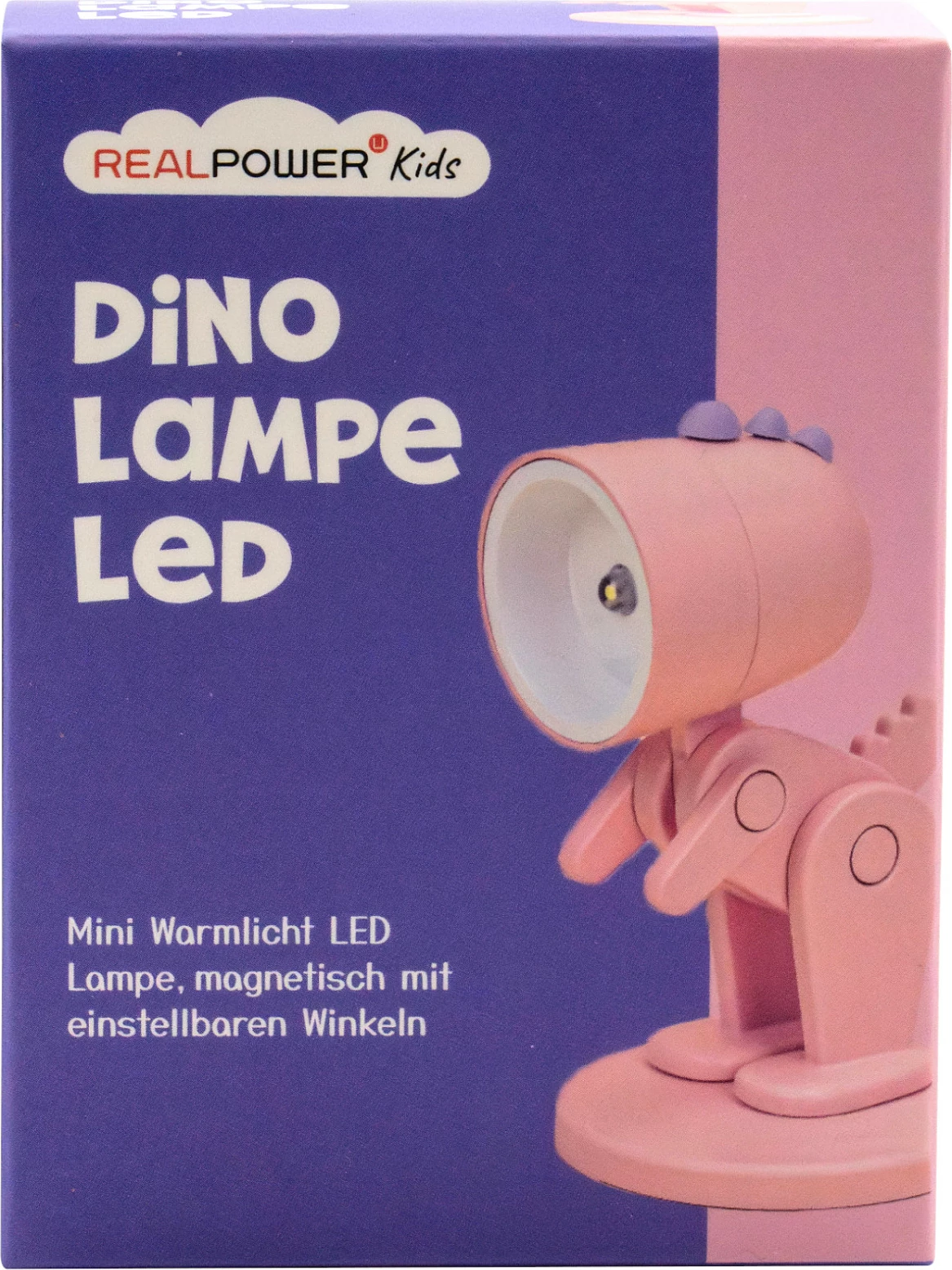 Llambë dore LED RealPower Dino, me bazë, bateri LR41, rozë