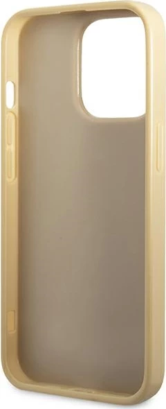 Mbështjellës Guess GUHCP14LHGGSHD për iPhone 14 Pro 6.1", hardcase, Glitter Script, ari
