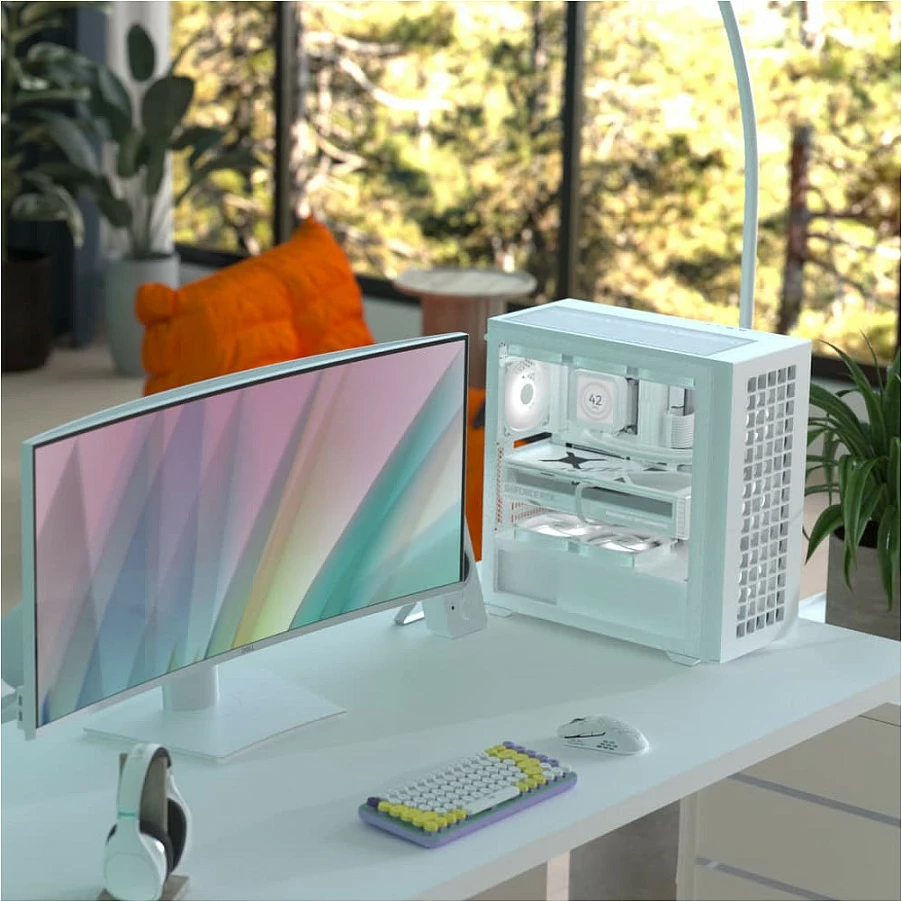 Kasë Aerocool D502A Midi Tower, RGB, e zezë
