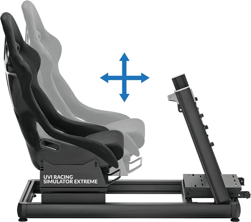 Simulator garash UVI Racing SIM Extreme, konstruksion alumin, ulëse e rregullueshme, kompatibil me timona standard 4