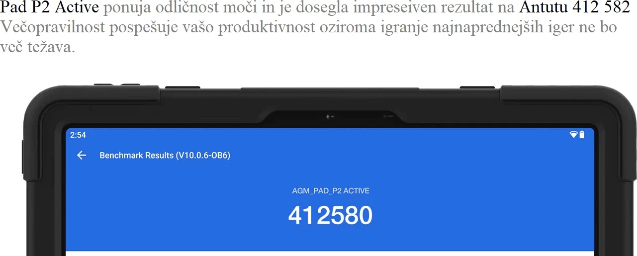 Tablet rugged AGM Pad P2 Active 11\", 8GB+8GB RAM, 256GB, IP68, Android 14, i zi/portokalli