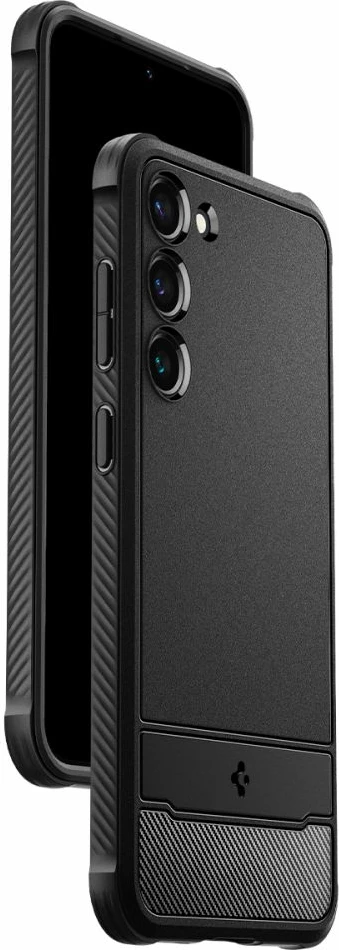 Mbështjellës Spigen Rugged Armor për Samsung Galaxy S23, Matte Black