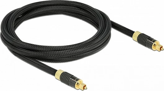 Kabllo optike audio DeLOCK TOSLINK 2 m, konektorë të artë, anthracite
