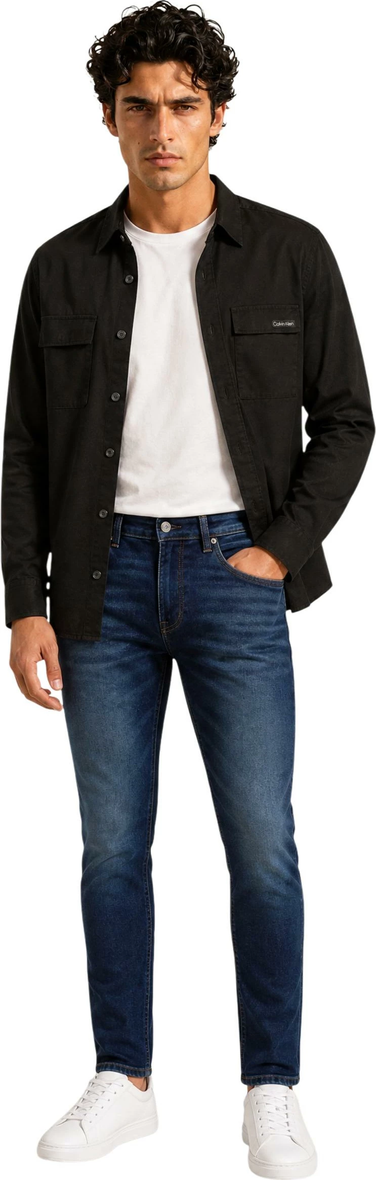 Këmishë për meshkuj Calvin Klein Jeans LV04RG117G, e zezë [Madhësia: XL]