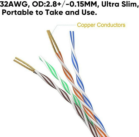 Kabllo rrjeti EQUIP Cat6A Slim Patch 0.15m, 10GbE, RJ45-RJ45, e kuqe
