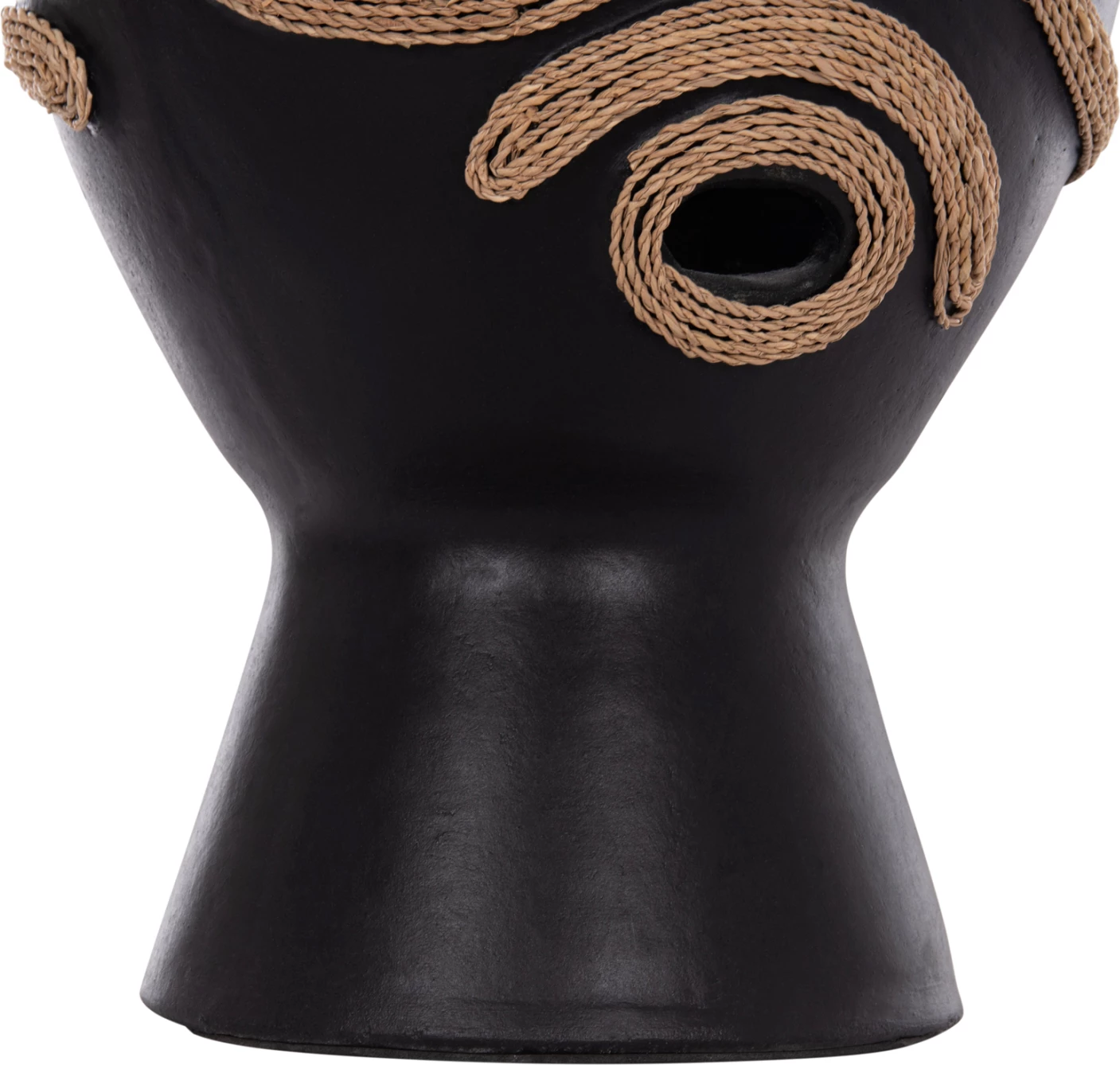 Vazo dekorative tavoline DEAN, terrakotë e zezë, FH4678.01, 23x29cm