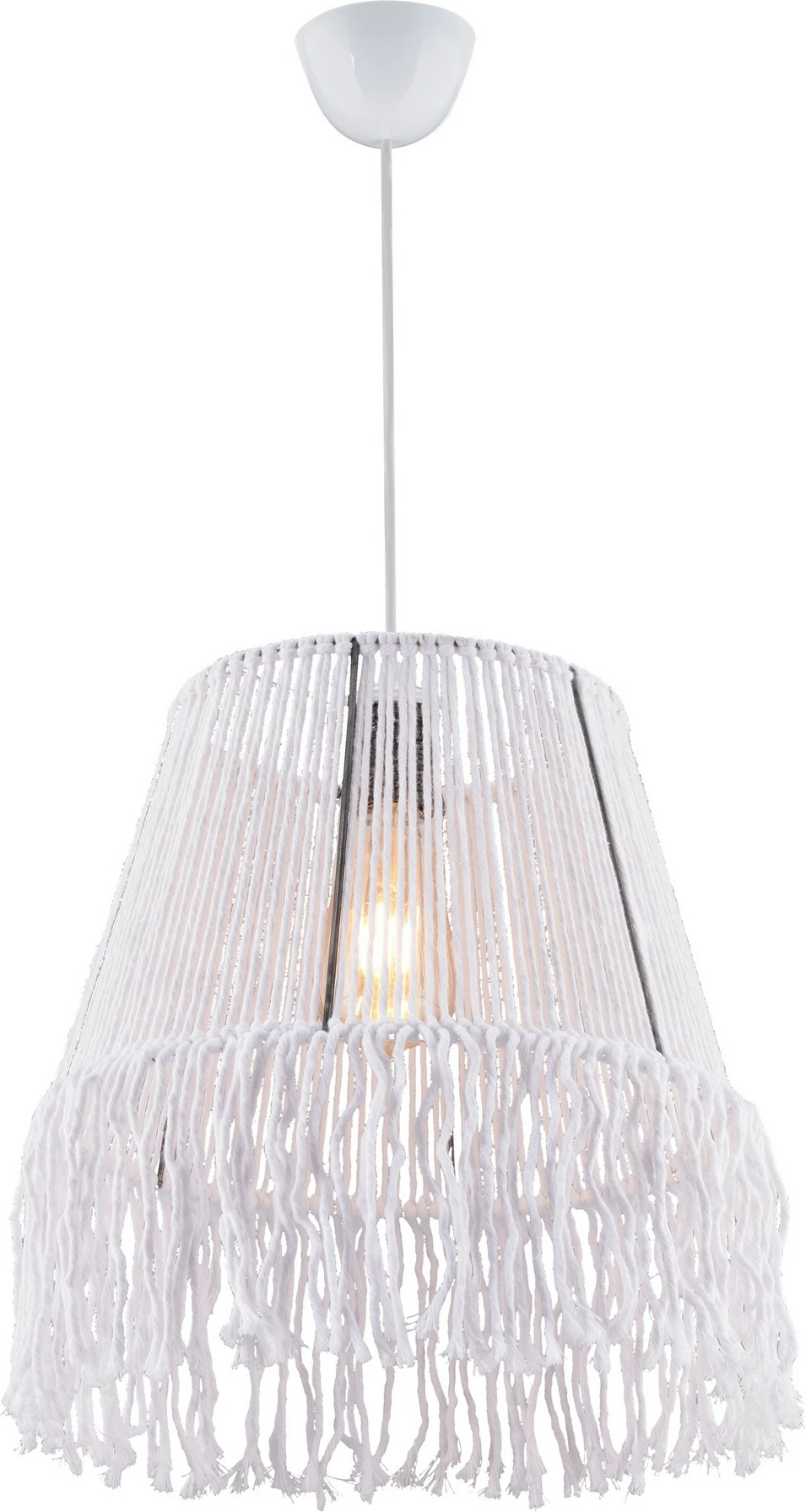 Llambë tavani Opviq, macrame e bardhë, Valance
