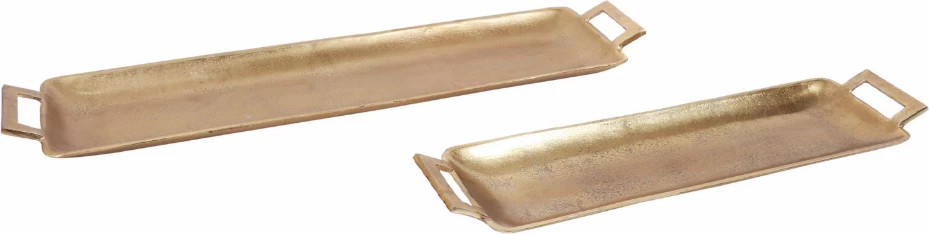 Tabaka dekorative ELIZE, alumin, ngjyrë ari, 60x16x5cm