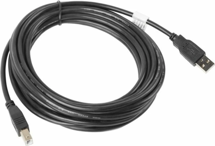 Kabllo USB 2.0 Lanberg CA-USBA-10CC-0050-BK, 5m, e zezë