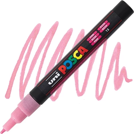 Marker Uni pc-3ml Posca Glitter rozë