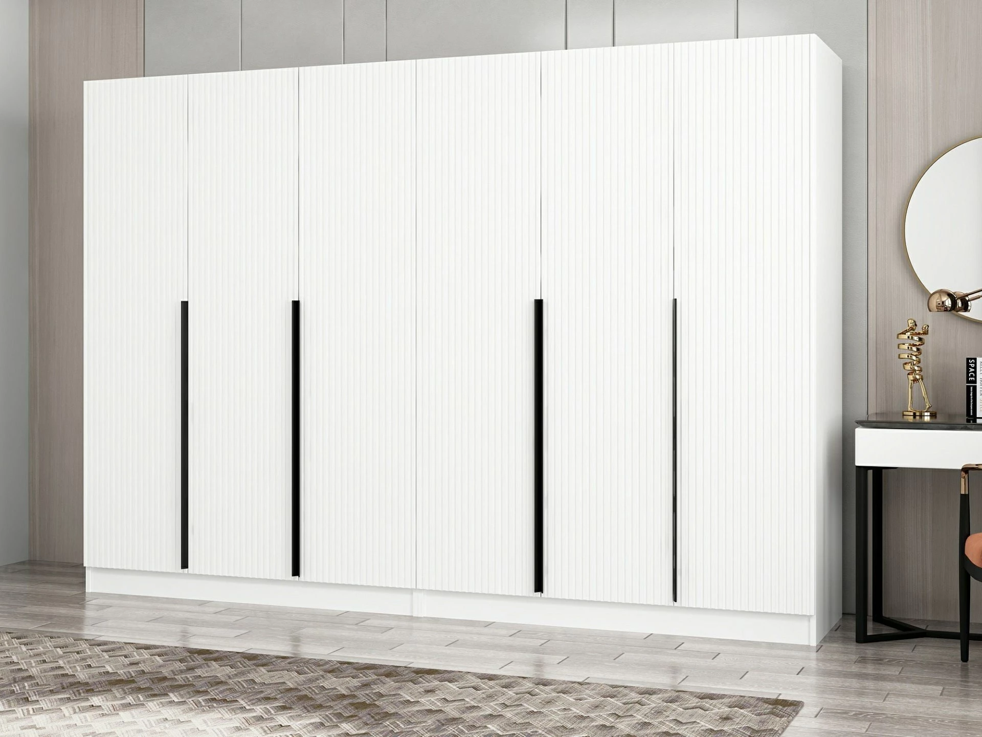 Dollap Skye Decor, Kale Plus - 7787, i bardhë, 270x210x52cm