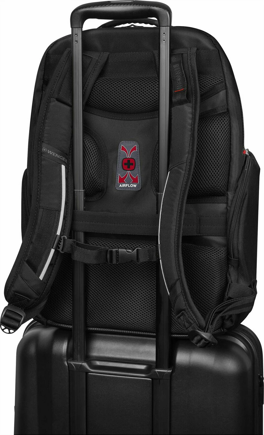 Çantë shpine Wenger Meteor 43, 17 inç, xhep për tablet, e zezë