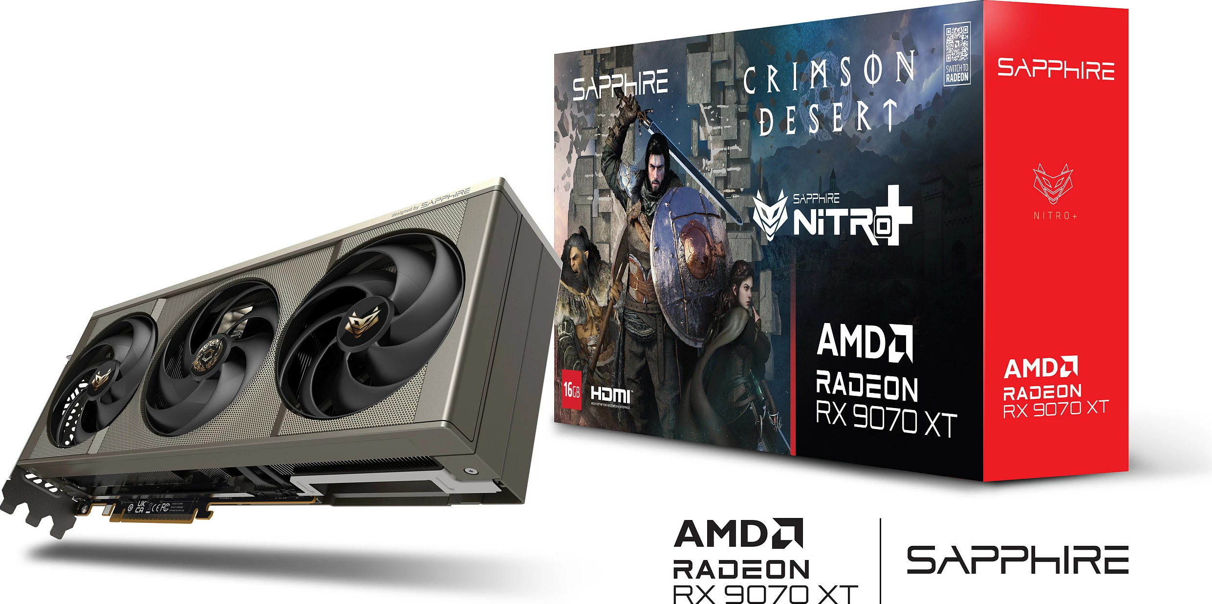 Kartelë grafike Sapphire NITRO+ Radeon RX 9070 XT OC Crimson Desert Edition, 16GB GDDR6, 256-bit, PCIe 5.0, RGB Multi