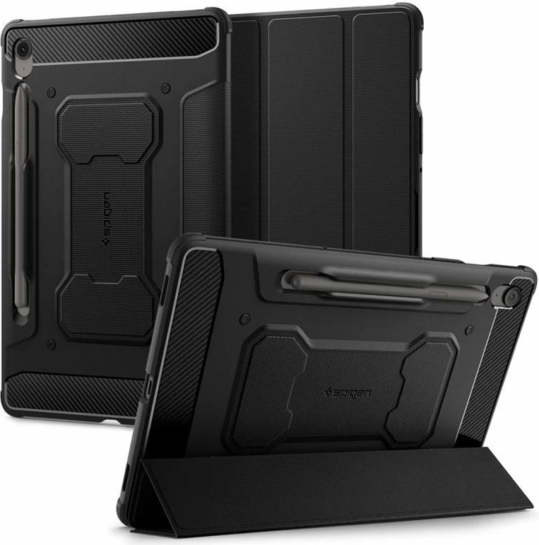 Mbështjellës me kapak Spigen Rugged Armor Pro për Samsung Galaxy Tab S10 FE+ 13.1\", i zi