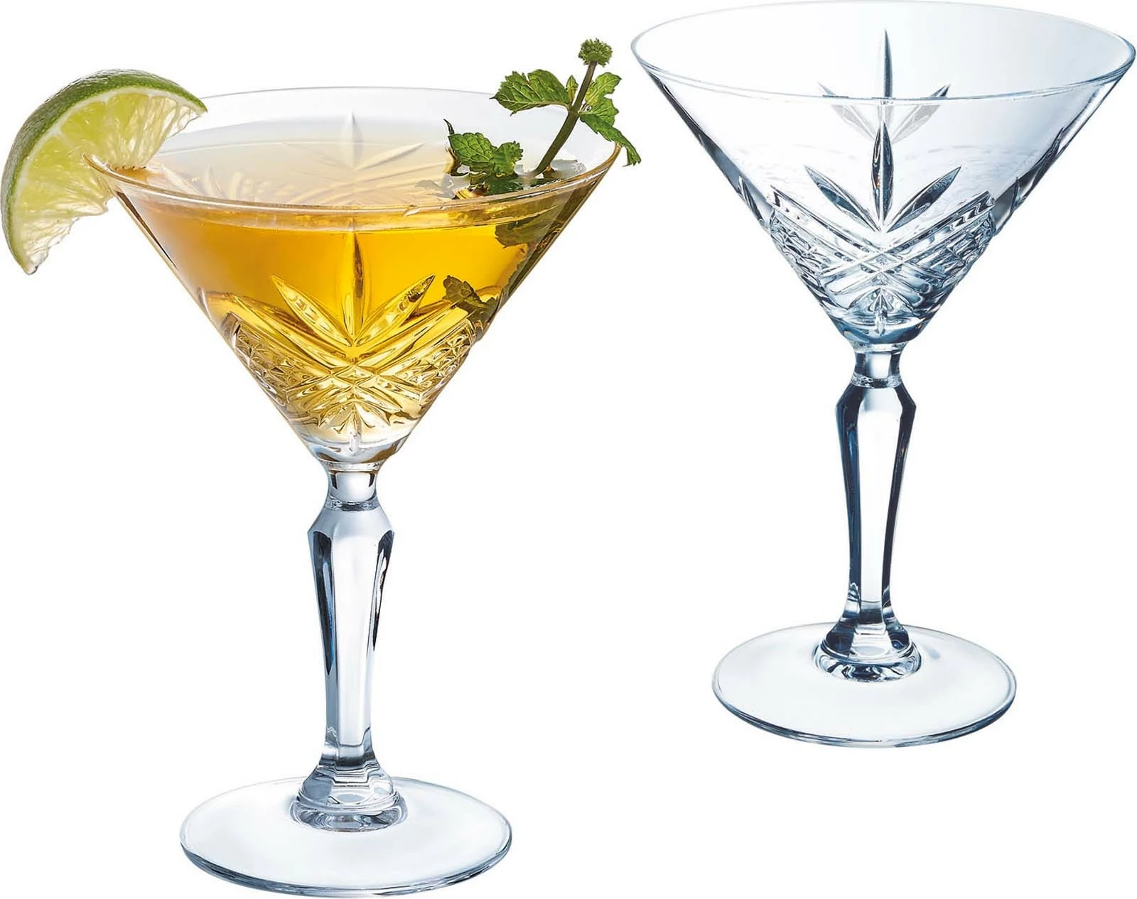 Gotë kokteji me këmbë Arcoroc Broadway 210 ml, transparente, set 6 copë