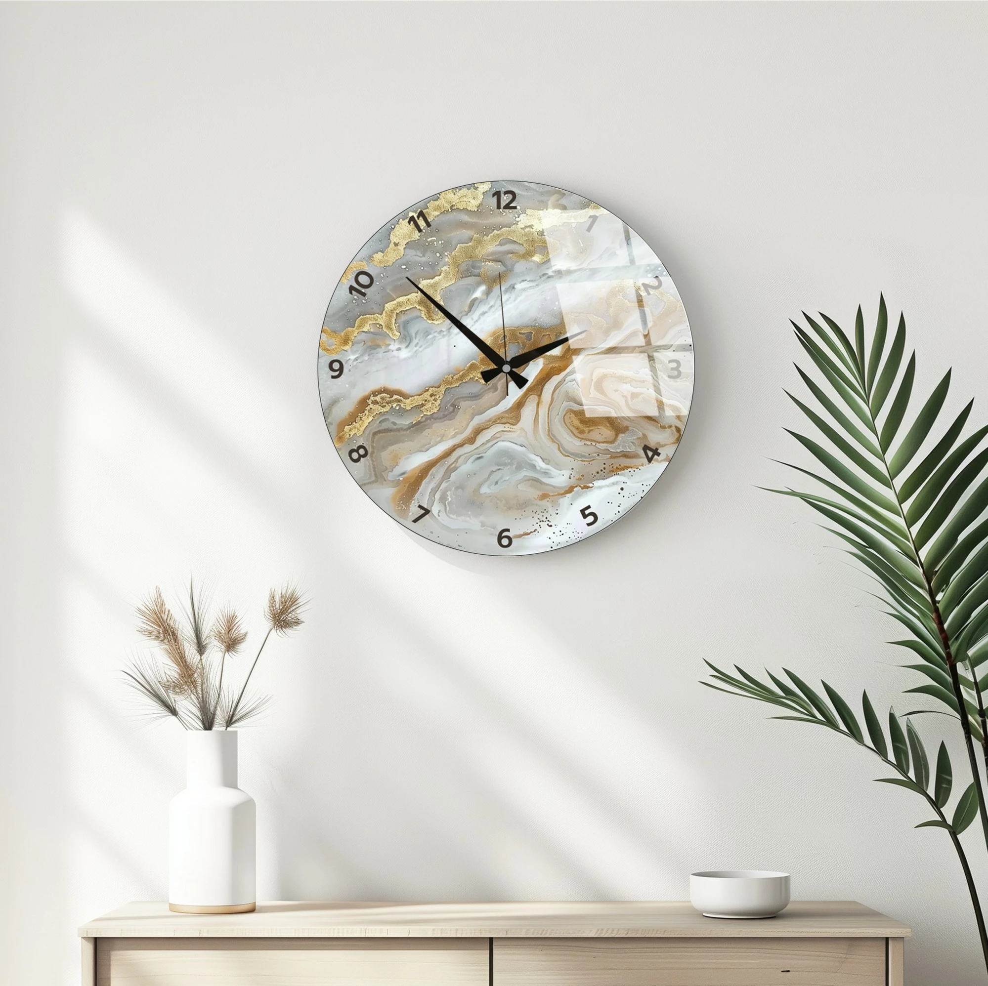 Orë muri dekorative prej qelqi, Wallity Huhu351, 40x40cm