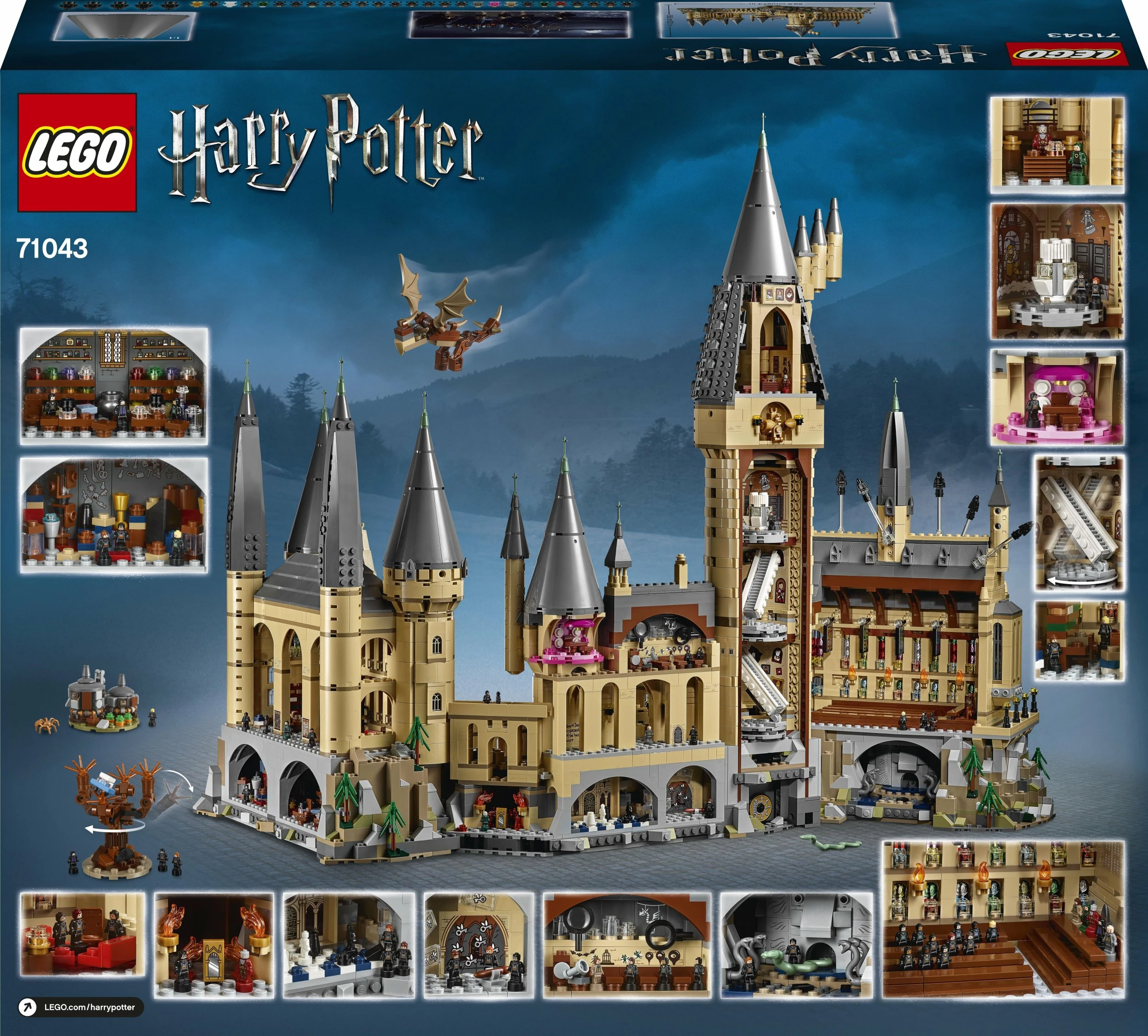 Set LEGO Harry Potter Hogwarts Castle 71043, 6020 elemente, 16+