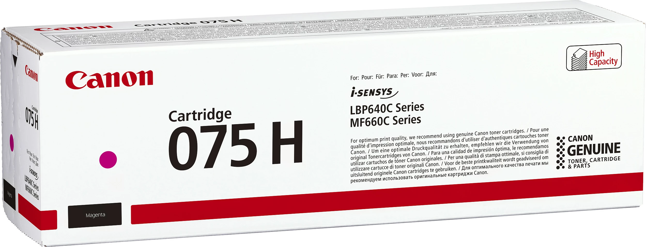 Toner Canon 075H (6367C002), High Yield 2500 faqe, Magenta