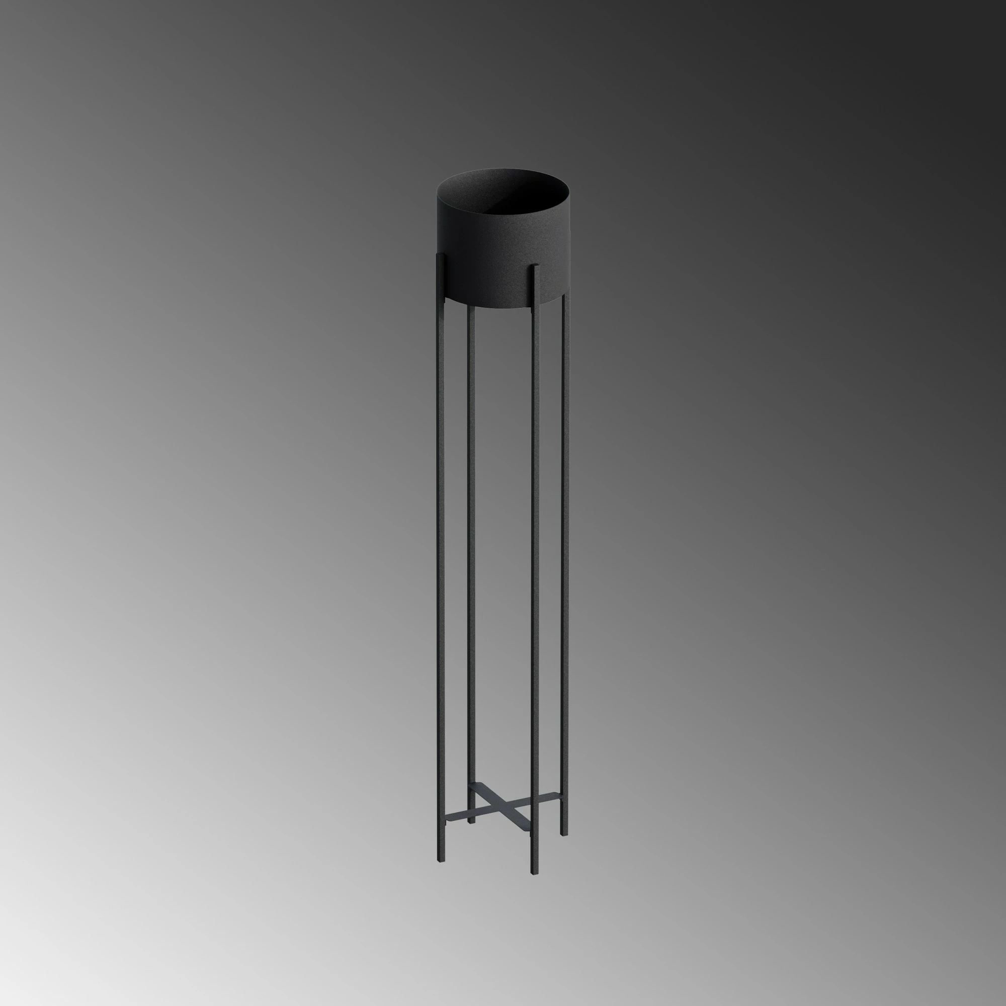 Vazo dekorative Aberto Design, GED-024, metal i zi, 23x108x23cm