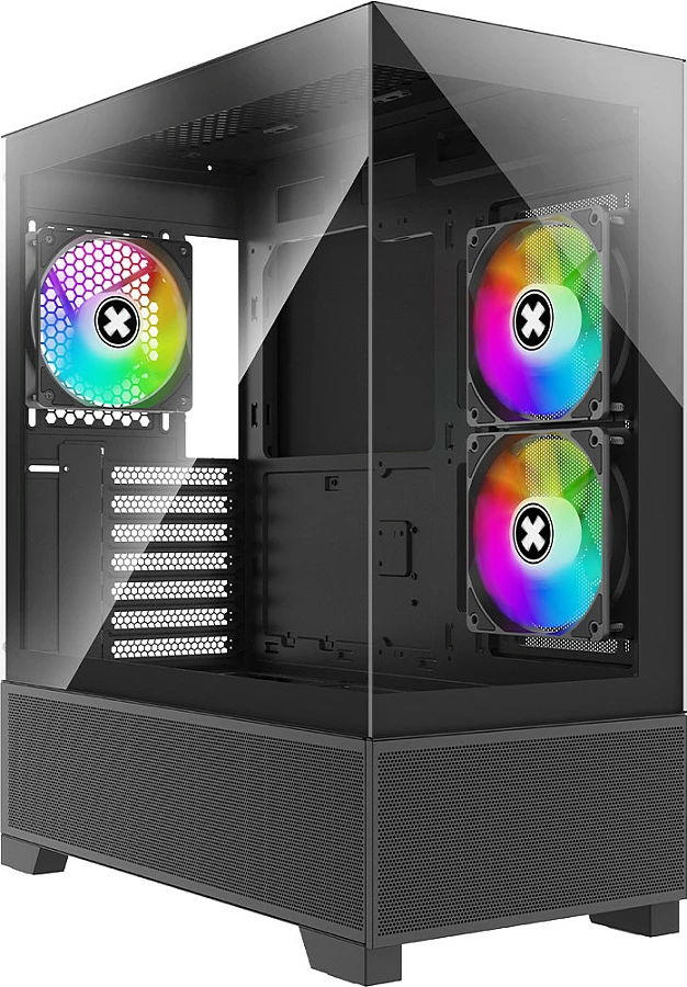 Kasë Xilence Beam XG172, Midi Tower, tempered glass, RGB, e zezë