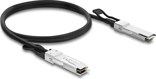 Kabl Twinax DeLOCK QSFP+ në QSFP+, 40 Gbps, 2 m, i zi