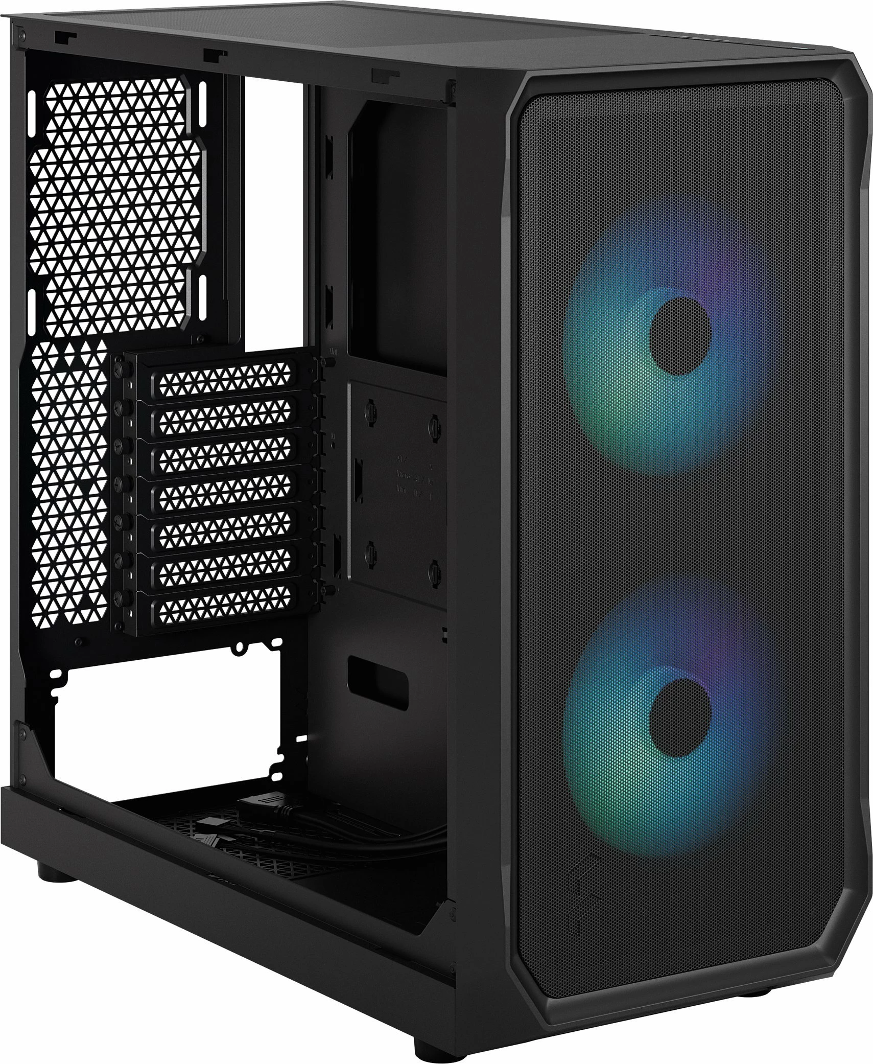 Kasë Fractal Design Focus 2 RGB FD-C-FOC2A-03 Midi Tower, ATX/mATX/Mini-ITX, 2x USB 3.0, e zezë