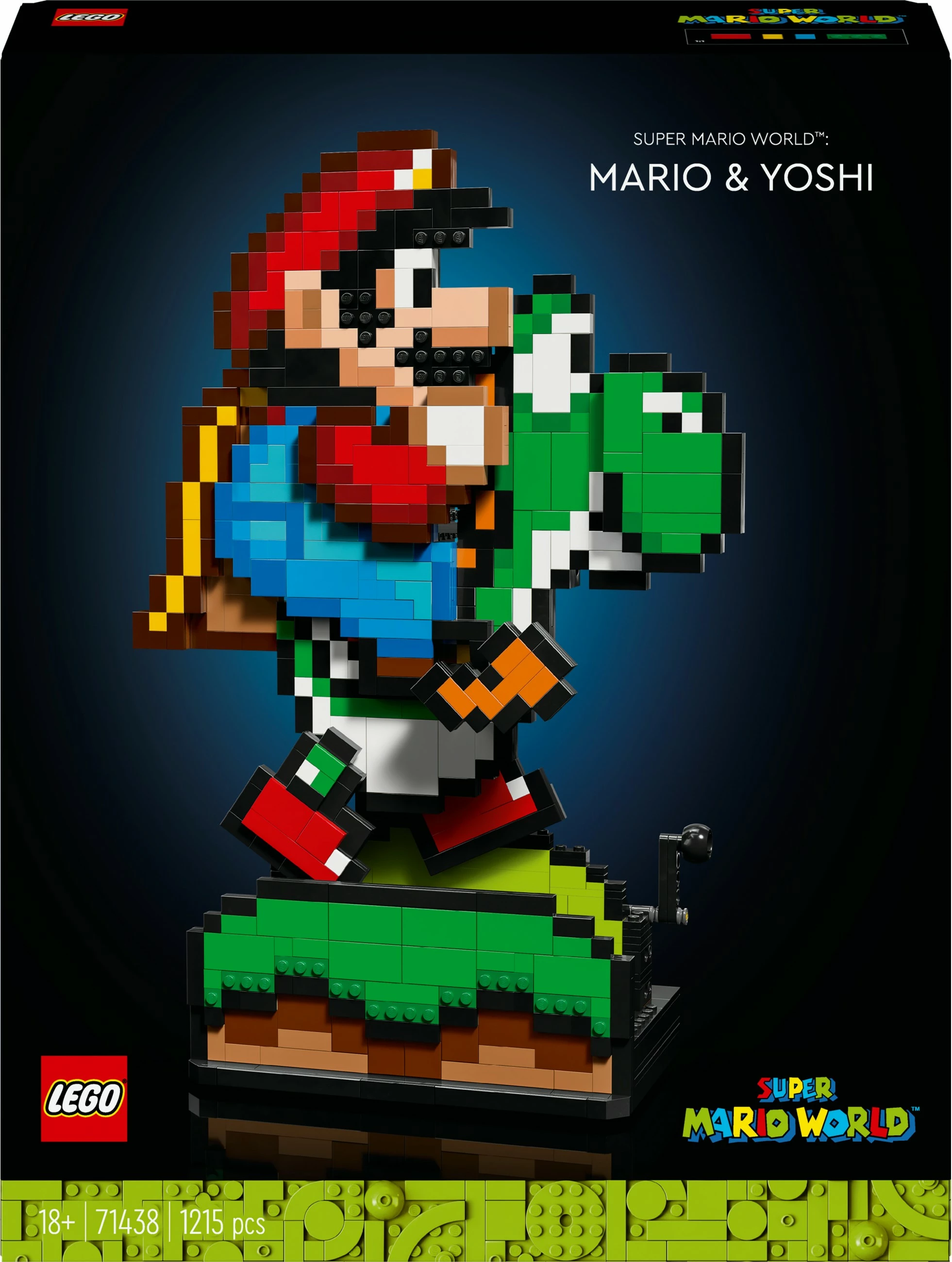 Set ndërtimi LEGO Super Mario World Mario & Yoshi, 1215 copë, plastikë, shumëngjyrësh