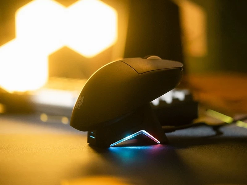 Maus gaming Tracer GameZone Nord, wireless/USB-C, 12000 DPI, e zezë
