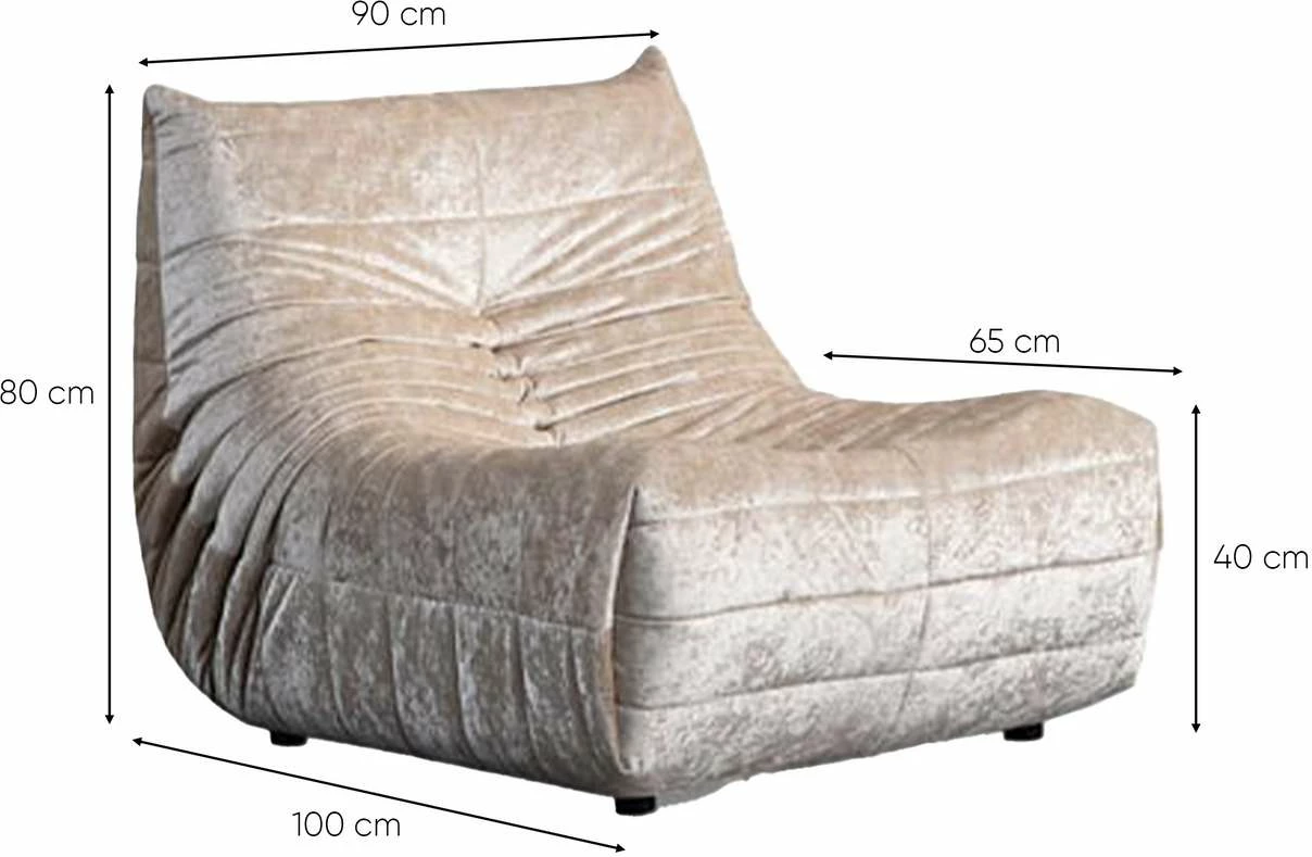 Karrige 'wing' krem, Atelier del Sofa, Bocek