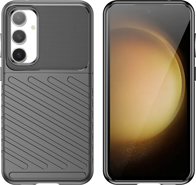 Mbështjellës Hurtel Thunder Case për Samsung Galaxy S23 FE, TPU, zi