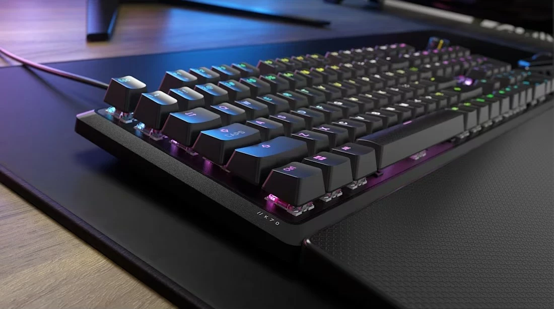 Klaviaturë gaming Corsair K70 Core, mekanike MLX Red, RGB, USB, full-size, e zezë