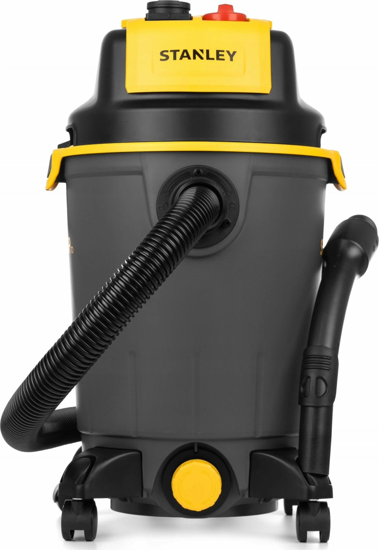 Fshesë me korrent industriale Stanley SXVC25PTDE 25L 1200W wet/dry, HEPA, prizë për vegla 2000W, funksion blower, e zezë/verdhe, set aksesorësh
