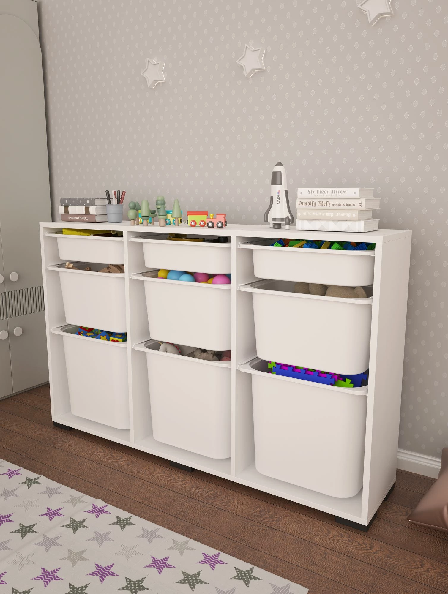 Dollap multifunksional Hanah Home, Bofi, i bardhë