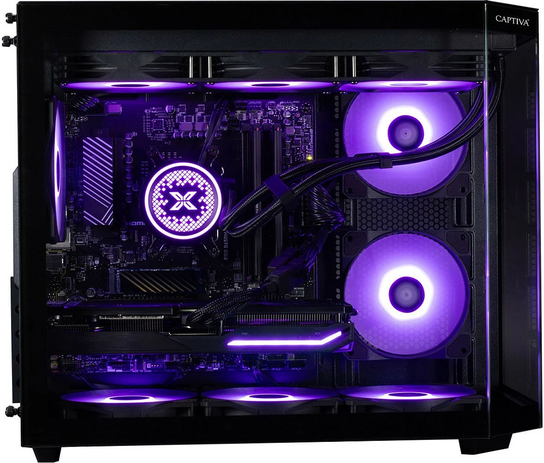 Kompjuter Gaming Captiva R90-031, Ryzen 7 5700X, 32GB RAM, 1TB SSD, GeForce RTX 5070 12GB, Windows 11, i zi me RGB