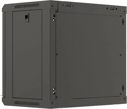 Kabinet rack LANBERG 19" 9U 540x350, derë xhami, i zi