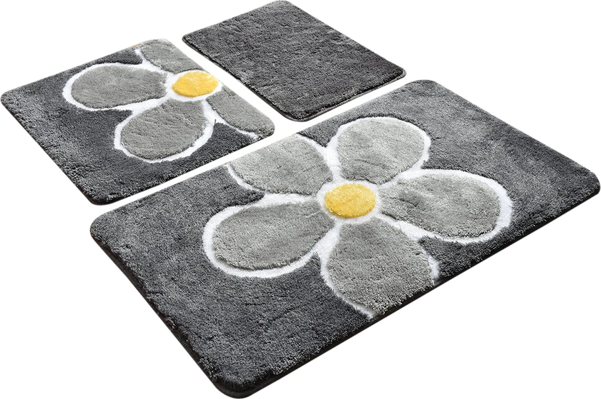 Set tapetesh për banjo akrilike (3 copë), Mijölnir, lule, gri